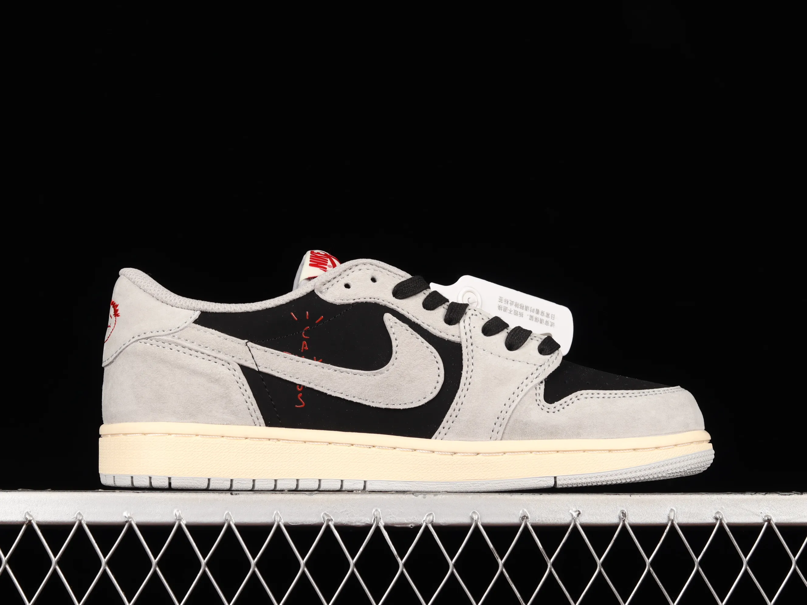 All categories Air Jordan Jordan series basketball shoes Air Jordan 1 Low Travis Scott x Air Jordan 1 Low OG AJ1 Joe 1 white black gray barb joint casual sports basketball shoes DM7866-010